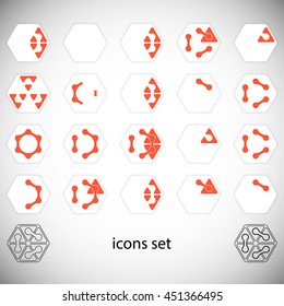 Abstract icons set. Vector Illustration