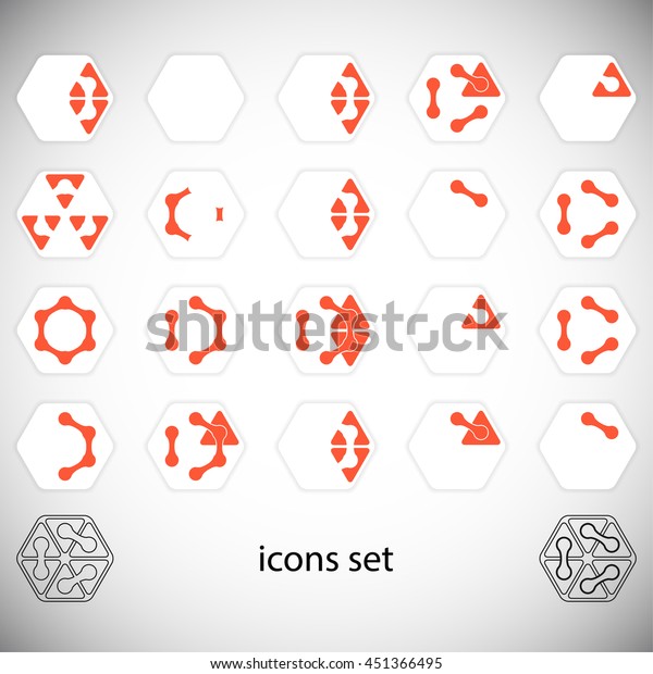 Abstract icons set. Vector\
Illustration