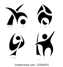 Iconos abstractos. Ilustración vectorial.