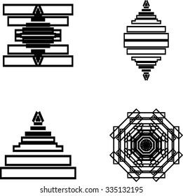 Abstract icons vector set