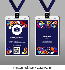 Abstract ID Card Design for Business or Company