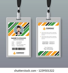 Abstract ID card design template