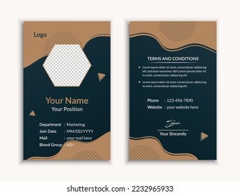 Vorlage für das Design der abstrakten ID-Karte