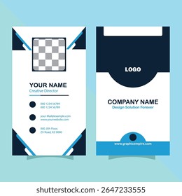 Abstract id card template design