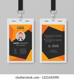 Abstract ID Card Template with Geometric Style
