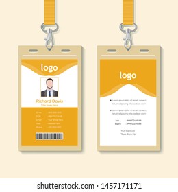 Abstract ID Card Template with Geometric Style