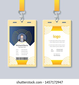 Abstract ID Card Template with Geometric Style