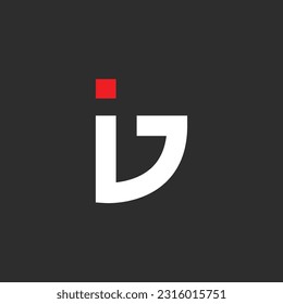 abstract ID and Ib letter icon vector concept design template web