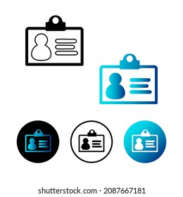 Abstract ID Proof Icon Illustration