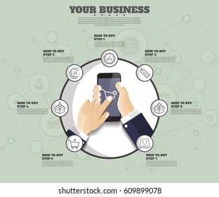 abstract idea background. business infographic can be used for your work, book cover, template, banner, vector/illustration