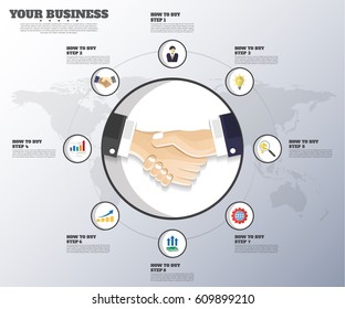 abstract idea background. business infographic can be used for your work, book cover, template, banner, vector/illustration