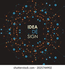 Diseño abstracto de ideas en estilo de conexión. Fondo de red de vectores