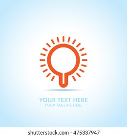 Abstract idea logo, design concept, emblem, icon, flat logotype element for template.