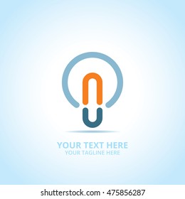 Abstract idea logo, design concept, emblem, icon, flat logotype element for template.