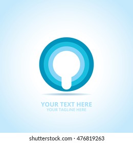 Abstract idea logo, design concept, emblem, icon, flat logotype element for template.