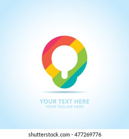 Abstract idea logo, design concept, emblem, icon, flat logotype element for template.