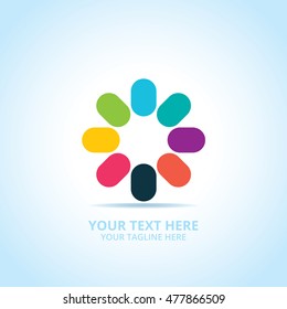 Abstract idea logo, design concept, emblem, icon, flat logotype element for template.