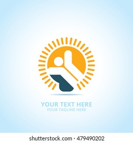 Abstract idea logo, design concept, emblem, icon, flat logotype element for template.