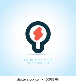 Abstract idea logo, design concept, emblem, icon, flat logotype element for template.