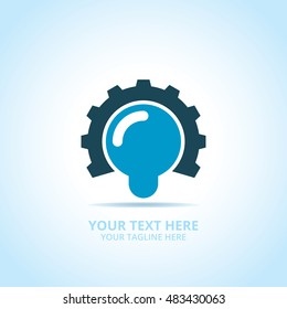 Abstract idea logo, design concept, emblem, icon, flat logotype element for template.

