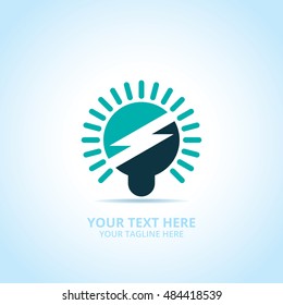 Abstract idea logo, design concept, emblem, icon, flat logotype element for template.
