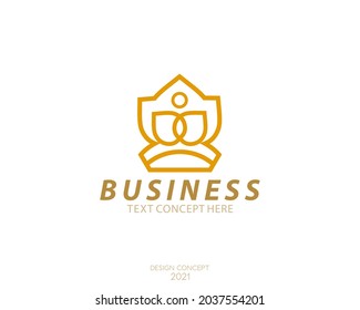 Resumen de la idea diseño moderno de logotipo para la identidad de marca, negocios, emblema y símbolo. Vector