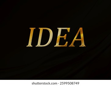 Abstract Idea Text Effect Design Black Background