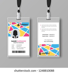 Abstract identity card design template