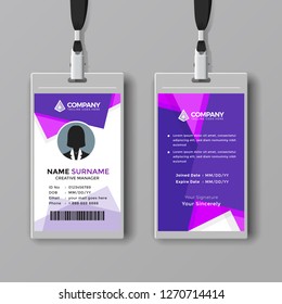 Abstract identity card design template