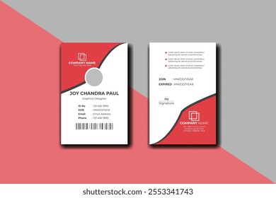 Diseño Abstractas de la Plantilla de la tarjeta de identidad con el archivo listo para imprimir. Diseño creativo y minimalista de la tarjeta de identidad .Vector. Moderna colección de iconos coloridos.