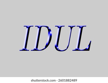 Abstract Idul Text Effect Design White Background