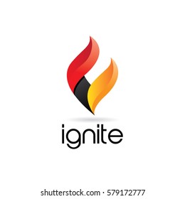 Abstract Ignite Fire Logo Sign Symbol Icon