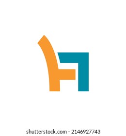 Abstract iillustration chair Logo design inspiration