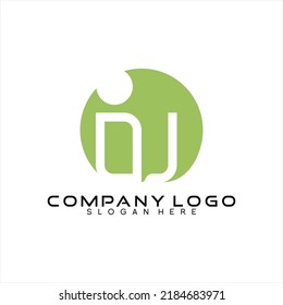 Abstract IJ letter design logo vector