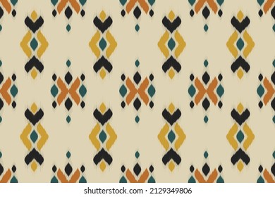 Abstract ikat art. Ethnic seamless pattern in tribal. Striped Mexican style. Design for background, illustration, wrapping, clothing, batik, fabric, embroidery.