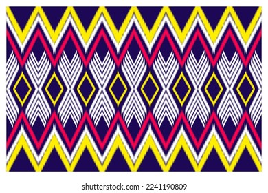 abstract ikat art Seamless pattern in tribal style. folk embroidery and Mexican-style Aztec geometric art print design for rugs, wallpapers, clothing, wraps, fabrics, covers, textiles, cutouts, curta