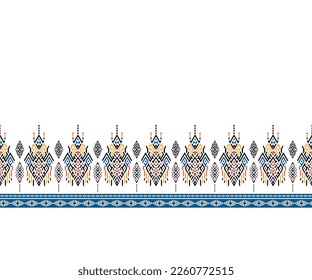 arte abstracto de ikat Patrón sin fin en estilo tribal. Combinando modernidad con patrones puntiagudos