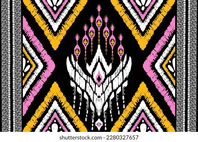 abstract ikat art seamless pattern folk embroidery aztec geometric art,geometric ethnic, African Ikat paisley embroidery. Navajo, seamless pattern traditional, tribal motifs abstract vector, Chevron.