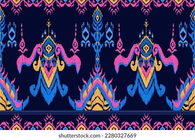 abstract ikat art seamless pattern folk embroidery aztec geometric art,geometric ethnic, African Ikat paisley embroidery. Navajo, seamless pattern traditional, tribal motifs abstract vector, Chevron.