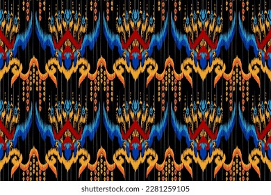 abstract ikat art seamless pattern folk embroidery aztec geometric art,geometric ethnic, African Ikat paisley embroidery. Navajo, seamless pattern traditional, tribal motifs abstract vector.