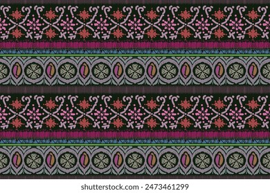 abstract ikat art seamless pattern folk embroidery aztec geometric art,geometric ethnic, African Ikat paisley embroidery. Navajo, seamless pattern traditional, tribal motifs abstract vector, Chevron.