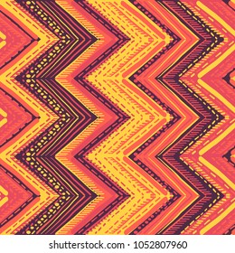 Abstract Ikat and boho style handcraft fabric pattern. Traditional Ethnic design for clothing and textile background, carpet or wallpaper