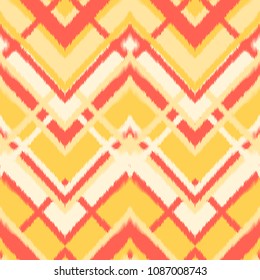 Abstract Ikat and boho style handcraft fabric pattern. Traditional Ethnic design for clothing and textile background, carpet or wallpaper