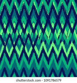 Abstract Ikat and boho style handcraft fabric pattern. Traditional Ethnic design for clothing and textile background, carpet or wallpaper