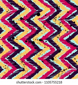 Abstract Ikat and boho style handcraft fabric pattern. Traditional Ethnic design for clothing and textile background, carpet or wallpaper