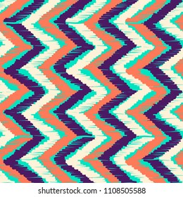 Abstract Ikat and boho style handcraft fabric pattern. Traditional Ethnic design for clothing and textile background, carpet or wallpaper