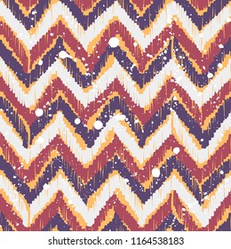Abstract Ikat and boho style handcraft fabric pattern. Traditional Ethnic design for clothing and textile background, carpet or wallpaper