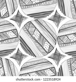Abstract Ikat and boho style handcraft fabric pattern. Traditional Ethnic design for clothing and textile background, carpet or wallpaper