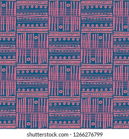 Abstract Ikat and boho style handcraft fabric pattern. Traditional Ethnic design for clothing and textile background, carpet or wallpaper