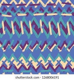 Abstract Ikat and boho style handcraft fabric pattern. Traditional Ethnic design for clothing and textile background, carpet or wallpaper